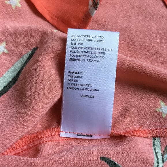 Urban Outfitters UO Boardwalk Floral Off The Shoulder Midi Dress in Coral Size L - Picture 10 of 10